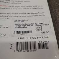 Horse Conformation by Juliet Hedge *vgc, mnr dirt, sticker residue, curled edges
