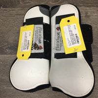 Pr Open Front Boots, velcro *vgc/gc, clean, mnr hair, rubs & scrapes, older
