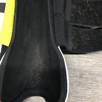 Pr Open Front Boots, velcro *vgc/gc, clean, mnr hair, rubs & scrapes, older
