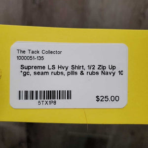 LS Hvy Shirt, 1/2 Zip Up *gc, seam rubs, pills & rubs