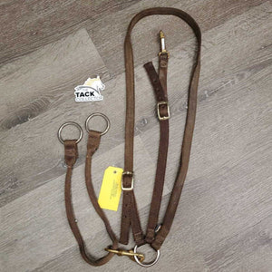 Hvy Nylon Western Running Martingale, snap *gc, dirty, mnr faded, stains, rubs & frays