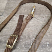 Hvy Nylon Western Running Martingale, snap *gc, dirty, mnr faded, stains, rubs & frays
