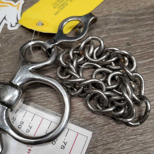 SS Locking French Link Pelham Bit, Center Lozenge, Chain *vgc, clean, scratches