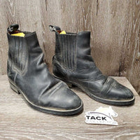 Pr Paddock Boots, Pull On *gc, rubs, faded, dirty, peeled tabs, older
