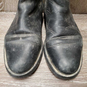 Pr Paddock Boots, Pull On *gc, rubs, faded, dirty, peeled tabs, older