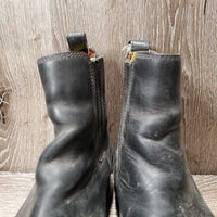 Pr Paddock Boots, Pull On *gc, rubs, faded, dirty, peeled tabs, older
