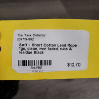 Soft - Short Cotton Lead Rope *gc, clean, mnr faded, rubs & residue