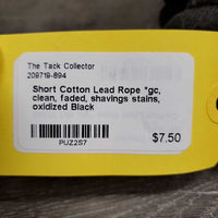 Short Cotton Lead Rope *gc, clean, faded, shavings stains, oxidized
