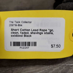 Short Cotton Lead Rope *gc, clean, faded, shavings stains, oxidized