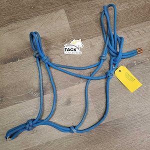 Stiff Thick Nylon Rope Halter *fair, splits/rips, v.rubbed, frayed, stains, hairy