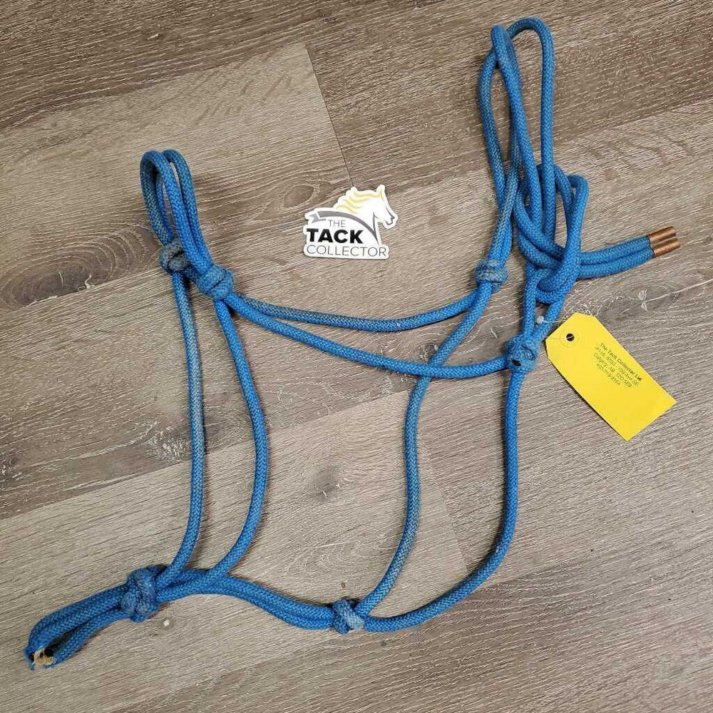 Stiff Thick Nylon Rope Halter *fair, splits/rips, v.rubbed, frayed, stains, hairy