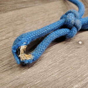 Stiff Thick Nylon Rope Halter *fair, splits/rips, v.rubbed, frayed, stains, hairy