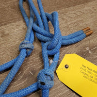 Stiff Thick Nylon Rope Halter *fair, splits/rips, v.rubbed, frayed, stains, hairy