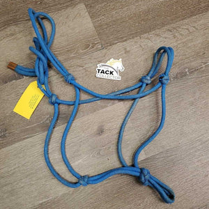 Stiff Thick Nylon Rope Halter *fair, splits/rips, v.rubbed, frayed, stains, hairy