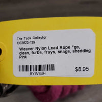Nylon Lead Rope *gc, clean, furbs, frays, snags, shedding
