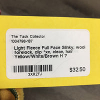 Light Fleece Full Face Slinky, wool forelock, clip *xc, clean, hair