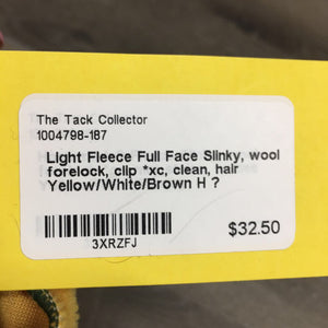 Light Fleece Full Face Slinky, wool forelock, clip *xc, clean, hair