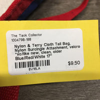 Nylon & Terry Cloth Tail Bag, Nylon Surcingle Attachment, velcro *xc/like new, clean, older
