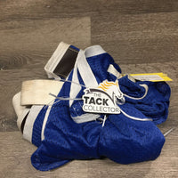 Vintage Closed Front Scrim Sheet, 2 legs *vgc, mnr snags, tears, frays, dingy, stains