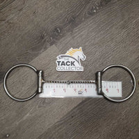 v.thin single Twisted Wire Western D Ring Snaffle Bit *gc, dirty, scuffs
