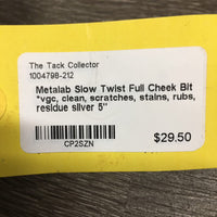 Slow Twist Full Cheek Bit *vgc, clean, scratches, stains, rubs, residue
