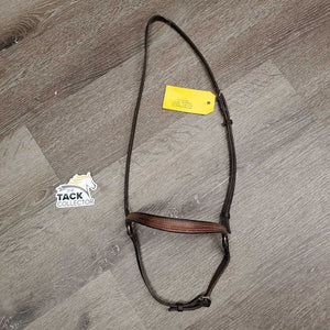Narrow Drop Noseband *gc/fair, older, rusty, keeprs: broken, unstitched & loose, rusty, older, scrapes, slices