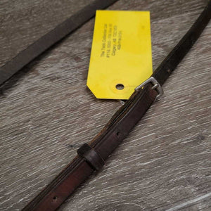 Narrow Drop Noseband *gc/fair, older, rusty, keeprs: broken, unstitched & loose, rusty, older, scrapes, slices