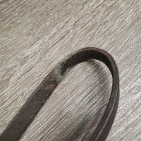 Narrow Drop Noseband *gc/fair, older, rusty, keeprs: broken, unstitched & loose, rusty, older, scrapes, slices
