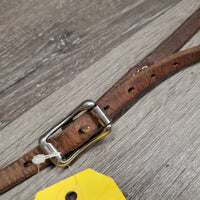 Narrow Western Soft Harness Leather Throatlatch *vgc, mnr dirt, edge rubs & scrapes
