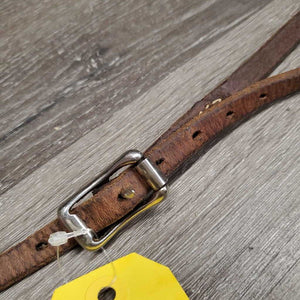 Narrow Western Soft Harness Leather Throatlatch *vgc, mnr dirt, edge rubs & scrapes