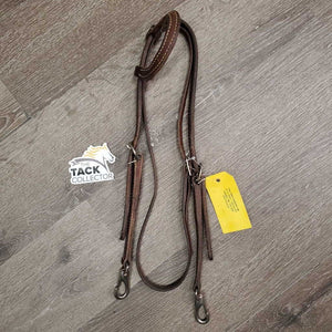 One Ear Double Leather Sof Headstall, Bit Snaps *vgc, clean, mnr rubs, film, stains, dents & scratches, xholes, mismatched? throat