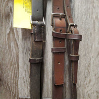 Flat Wide Soft Bridle *N0 Noseband, gc, older, clean, stretched & loose keepers, stain
