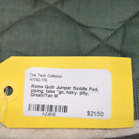 Quilt Jumper Saddle Pad, piping, tabs *gc, hairy, pilly
