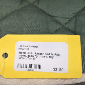 Quilt Jumper Saddle Pad, piping, tabs *gc, hairy, pilly