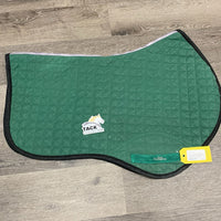 Shaped Quilt Jumper Saddle Pad *gc, faded, threads, hair, rubs, puckers, mnr dirt/stain