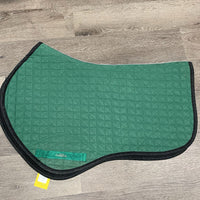 Shaped Quilt Jumper Saddle Pad *gc, faded, threads, hair, rubs, puckers, mnr dirt/stain