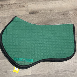 Shaped Quilt Jumper Saddle Pad *gc, faded, threads, hair, rubs, puckers, mnr dirt/stain