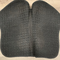 Shaped Quilt Jumper Saddle Pad *gc, faded, threads, hair, rubs, puckers, mnr dirt/stain
