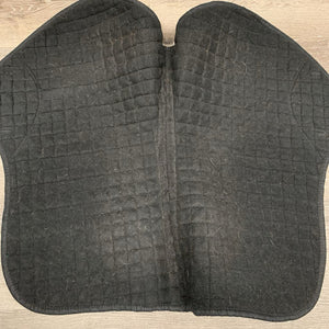 Shaped Quilt Jumper Saddle Pad *gc, faded, threads, hair, rubs, puckers, mnr dirt/stain