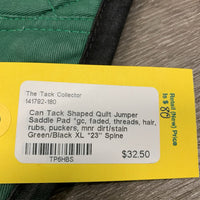 Shaped Quilt Jumper Saddle Pad *gc, faded, threads, hair, rubs, puckers, mnr dirt/stain