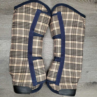Tall Front & Hind Shipping Boots *gc, hairy, dirty, rip - hole, stains, older
