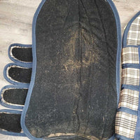 Tall Front & Hind Shipping Boots *gc, hairy, dirty, rip - hole, stains, older
