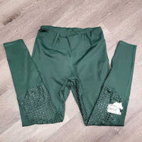 unlined Sticky Full Seat Riding Tight Breeches, Pull On, Pockets *vgc/gc, seam rubs & frays, unstitched seams/threads
