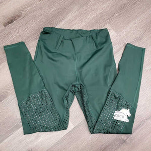 unlined Sticky Full Seat Riding Tight Breeches, Pull On, Pockets *vgc/gc, seam rubs & frays, unstitched seams/threads