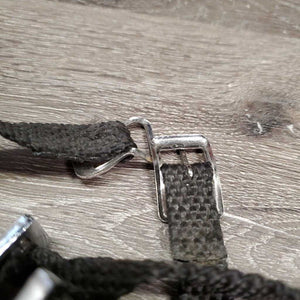 Light POW Spurs, Braided Nylon Spur Straps *gc, mnr dirt/residue, widened, scuffs, scratches