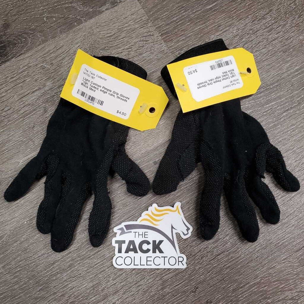 Light Cotton Pimple Grip Gloves *vgc, faded, edge rubs, threads