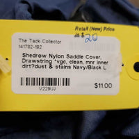 Nylon Saddle Cover, Drawstring *vgc, clean, mnr inner dirt?dust & stains
