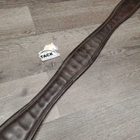 Padded Leather Girth, 1x els *fair, repaired, rubs, faded, undone stitching, gunky?glue?melted, hairy, ridges, paint, curled/hard edge