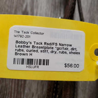 Rsd/FS Narrow Leather Breastplate *gc/fair, dirt, rubs, curled, stiff, dry, rubs, xholes