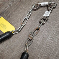 Soft Rubber Stall Guard, 2x 4.25" Double Ended Snap *gc/fair, dirty, rust, scrapes
